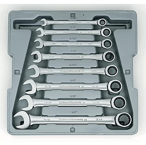 Gearwrench K-D9308 8 Piece Combination Gear Wrench Set 5/16-3/4
