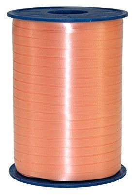 C.E. PATTBERG Geschenkband apricot-orange, 250 Meter Ringelband 10 mm zum Basteln, Dekorieren & Verpacken von Geschenken zu jedem Anlass