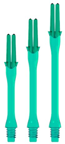 L-style L-Shaft Locked Slim Nylon Dart Shafts, Slim (370), Emerald, Set of 3