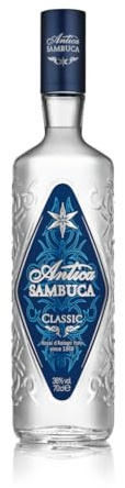 Antica Sambuca, Classic Sambuca Liqueur, 70cl, 38% ABV, Blend of Star Anise Distillate, Essential Oils, and Pure White Sugar, Best Served Cold, Ideal Neat, in Coffee, or Cocktails, Gift Idea