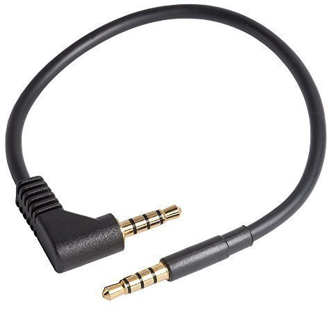 shortix Premium-Audio-Kabel. 30cm kurz. 3,5-mm-Klinke. AUX. Stecker gewinkelt 90° + gerade. Case/Bumper-kompatibel. 0,3m
