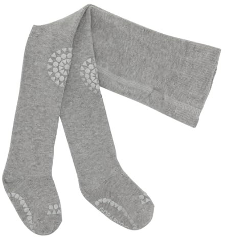 GoBabyGo Unisex Baby Antislip panty grijs melange, 6-12 GoBabyGo rutschfeste Strumpfhosen Grau Melange 6 12M, grey 9 Monate EU