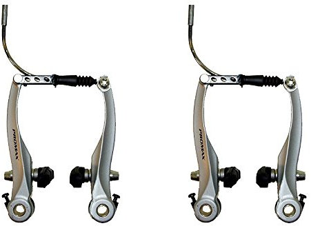 Promax Fahrrad Bremskörper V-Brake Bremsen Set Aluminium Silber