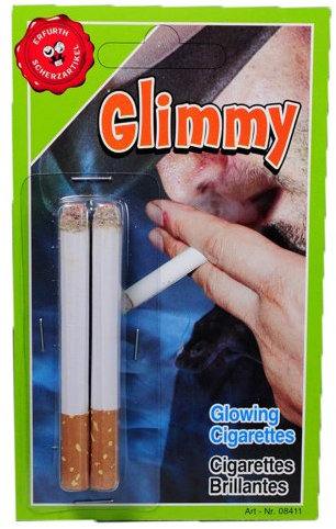 Erfurth Scherzartikel 8411 Ganove Glimmy-Zigaretten, weiß, 2er Pack