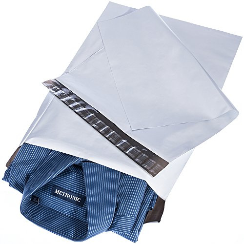 Metronic Poly Mailers 10x13 100 Pack, Small White Self Seal Shipping Bags