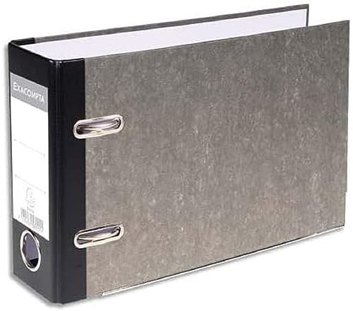 Exacompta 53111E Ordner Wolkenmarmor. 7 cm breit DIN A5 quer schwarzer Rücken Ringordner Aktenordner Briefordner Büroordner Pappordner