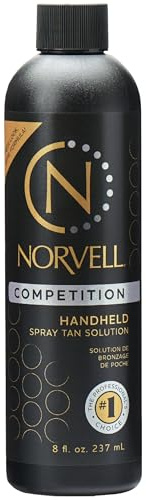 Norvell Premium Professional Sunless Tanning Spray Tan Solution - Competition Tan, 8 fl.oz., Streak Free, Fast Drying, Long Lasting Sunless Color