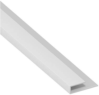 10 x White Start/J Trim 2.5 Metres for UPVC Plastic Soffit & Cladding Boards
