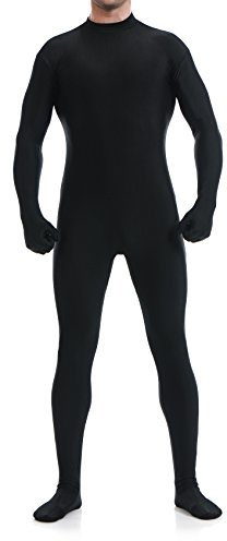 VSVO Unitard Skin-tight Solid Color Dance Wear for Adults and Children (XX-Large, Black)