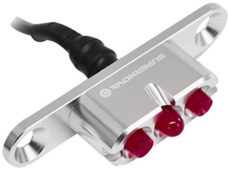 SUPER NOVA Unisex – Erwachsene E3 Tail Light 2 Rücklicht, Silver, One Size