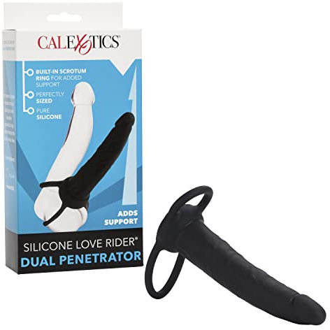 Silicone Love Rider Doppeleindringer - schwarz - Dildo