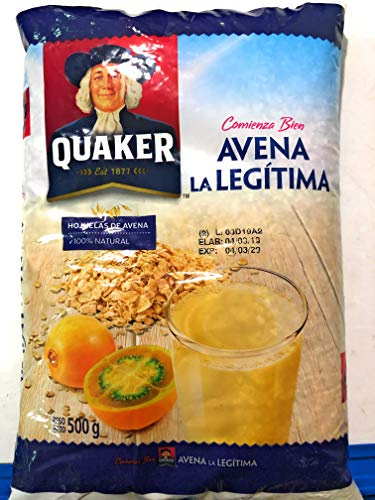 Quaker - Fiocchi d'avena 100% naturali - Per gli spuntini e le colazioni più ricche - 500g di Kaptalanshop