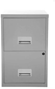 Pierre Henry Filing Cube Cabinet Steel Lockable 2 Drawers A4, Grey