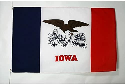 BANDIERA IOWA 90x60cm - BANDIERA STATO AMERICANO – USA - STATI UNITI 60 x 90 cm - AZ FLAG