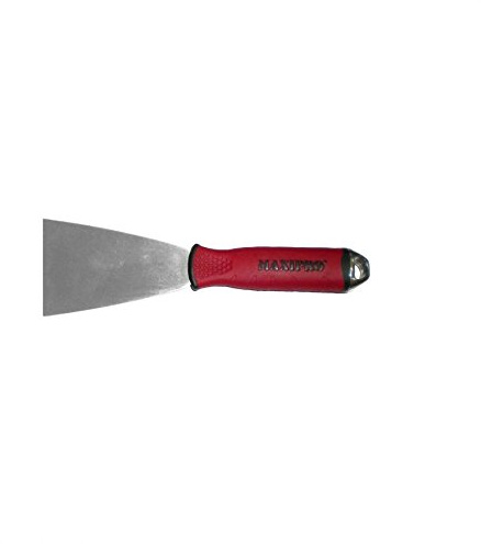 Nespoli N0D16159110 Espátula estuco inoxidable mango goma, 100 mm