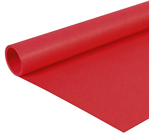 Clairefontaine 195706C Rotolo Kraft colorato, Rosso, - Dimensioni: 10x0,70m - 65g
