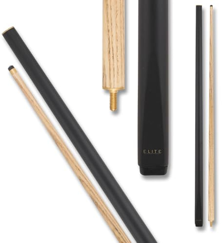 Elite ELSNK01 Snooker Pool Cue - Black Stained Maple - 16oz