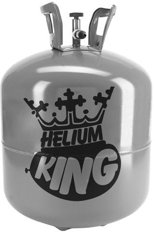 Helium King Disposable Helium Gas Canister - Fills 50 x 9 Inch Latex Balloons or 18 Foil Balloons - Helium Balloon Gas UK Filled Helium Cylinder for Parties