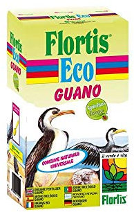 Flortis - Abono orgánico Guano, envase de 1 kg, para huertos, jardines, plantas de flores