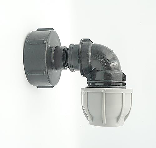 Adattatore IBC (filettatura grossa S60X6) a 32 mm ANGOLATO MDPE raccordo a compressione NB colore può variare dall'immagine mostrata.