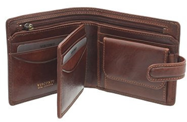 VISCONTI Portafoglio in Pelle Collezione Toscana AREZZO con Protezione RFID TSC42 Abbronzatura