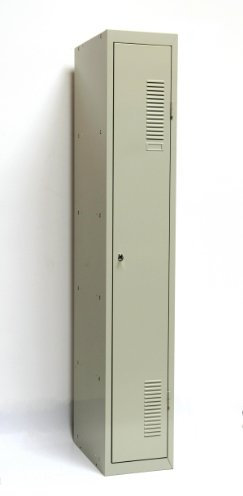 Szagato SPIND-1 (Grund) 180x30 cm, 1 Boden, Zylinderschloss, (RAL7035) lichtgrau (Kleiderspind Garderobenschrank Umkleidespind)