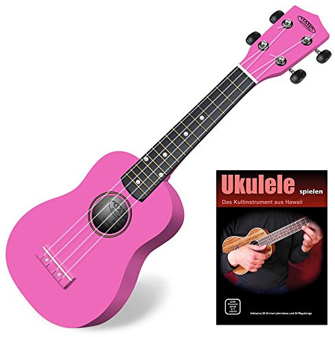 Classic Cantabile US-100 PK Ukulélé Soprano Rose Set incl. Cahier d’Apprentissage