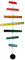 HAB & GUT -HA011- Windspiel BUNT, Glasstreifen, 43 cm, Mobile für Dekoration Terrasse und Balkon