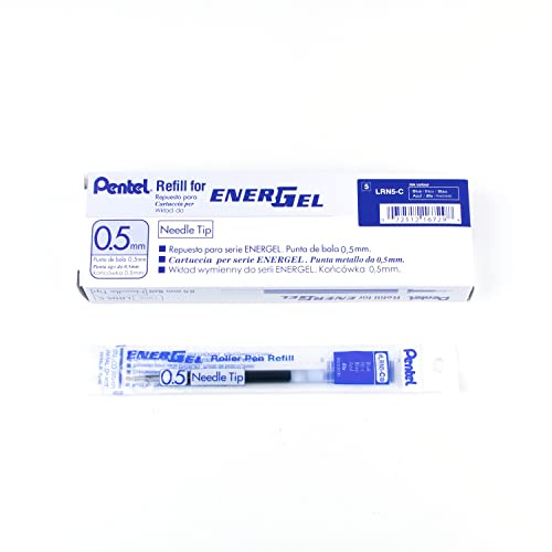 Pentel 0.5 mm EnerGel Ink Refills - Blue Ink (Pack of 12 Refills)