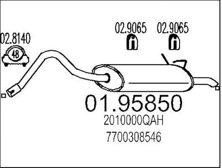MTS Company 01.95850 Silencieux arrière