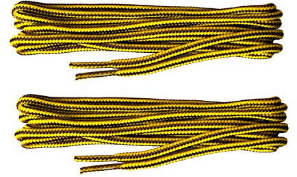 Grafters 2 Pairs 140CM Strong Work/Hiking/DR Martens Boot Laces (Yellow/Brown)