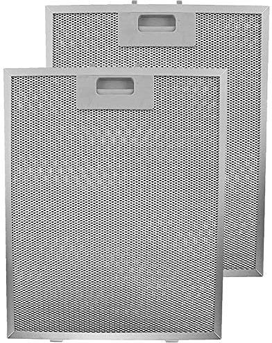SPARES2GO Cooker Hood Metal Grease Filter (Silver, 320 x 260mm, Pack of 2)