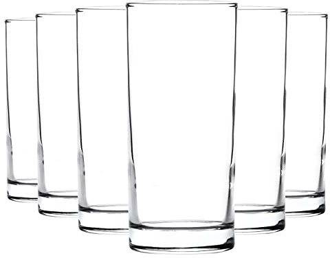 Argon Tableware Classic Highball Glasses - Modern Gift Tall Drinking Glass Cocktail Juice Tumbler - 285ml - Pack of 6