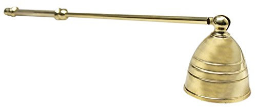 Spegnicandela di qualità in ottone, testa mobile, dimensioni circa 25 x 3,8 cm