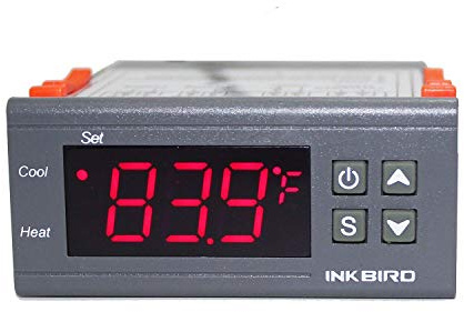 Inkbird Temp Control Thermostat ITC1000 Dual Stage Digital Temperature Switch Controller ℃ ℉ Display Heating Cooling Relay NTC Sensor 3D Printer Freezer Fridge Hatching 110 Volt