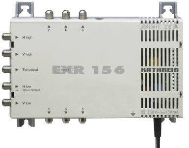 Kathrein EXR 156 Satelliten-ZF-Verteilsystem Multischalter (1 Satellit, 6 Teilnehmeranschlüsse, Klasse A)