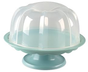 Nordic Ware 1804 Bundt Cake Stand with Locking Dome Lid, Clear