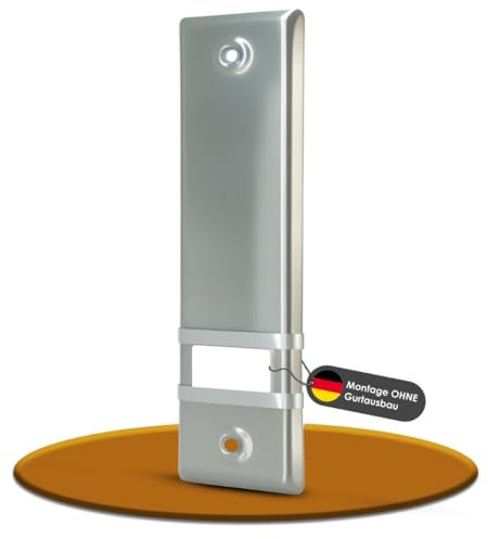 markiso® Rolladengurt Abdeckung aus Edelstahl, Rollladenblenden Montage ohne Gurtausbau, Gurtabdeckung 135mm, Gurtwicklerblende mit Schlitzsystem, 1 Sück