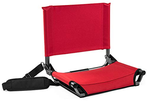 Cascade Mountain Tech Stadium säte – lätt, bärbar hopfällbar stol för blekare och bänkar – röd, extra bred – 50 cm