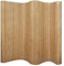 vidaXL Biombo Plegable Bambú Natural Panel Divisor Privacidad Habitación