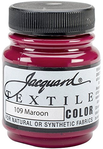 Jacquard Products Maroon-Textile Color Paint, Acrylic, Multicolour, 66.5 ml (Pack of 1)