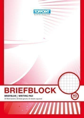 5 Briefblöcke Briefblock kariert DIN A5 Schreibblock