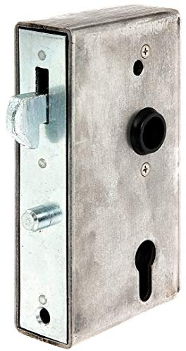 Alberts 413750 Schlosskasten | mit verzinktem Schloss | Stahl | Dornmaß 60 mm | 173 x 95 x 40 mm