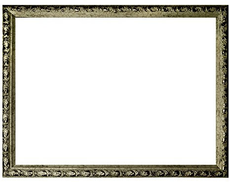 Barockrahmen Silber fein verziert 812 ARG, Leerrahmen 40x50 cm