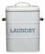 Living Nostalgia KitchenCraft Waschpulver-Dose, Retro-Design, Aufschrift Laundry, 3 kg, Metall, 19 x 16 x 27 cm French Grey