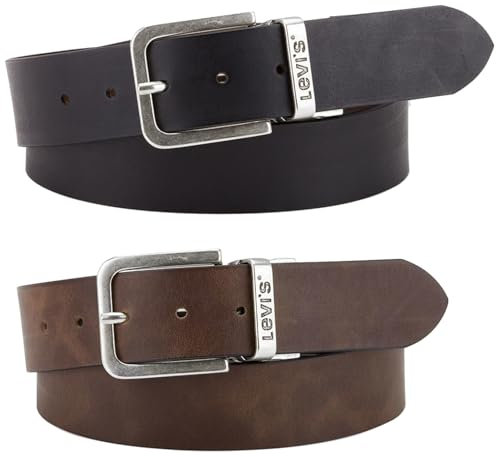 Levi's Herren Reversible Gürtel, Braun (Brown), 90 cm (Herstellergröße: 90)