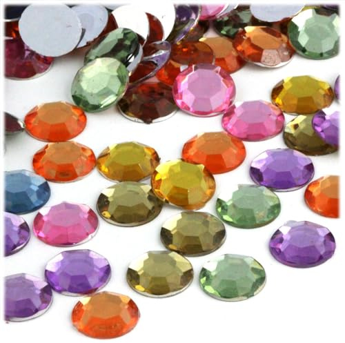 The Crafts Outlet 144pc Rhinestones Round 12mm - Pastel Assortment