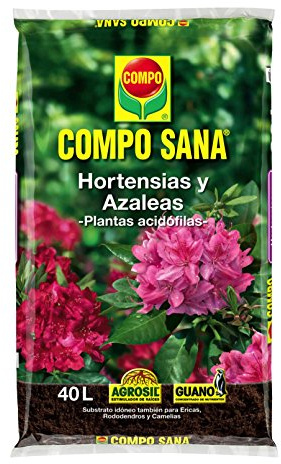 Compo Sana 8 semanas de abono para Azaleas, ericas, Camelias y hortensias, Substrato de Cultivo, 40 L
