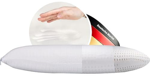 Supply24 since 2004 Orthopädisches 80x40 cm Gelschaum Kopfkissen – Made in Italy | Atmungsaktiv mit Klimabohrungen | Feiner Baumwollbezug & bequemer Polyester-Außenbezug | In 4 Höhen (Höhe: 15 cm)