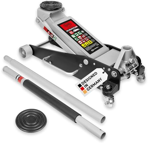 HEYNER® Rangierwagenheber 2,5 t – Schnellhub, Alu‑Stahl, 100–460 mm, Gummiauflage, leicht & robust